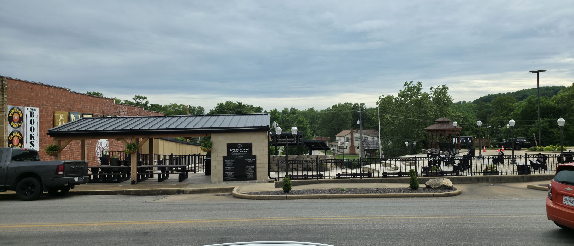 Town Square Park Amphitheater area in downtown Potosi