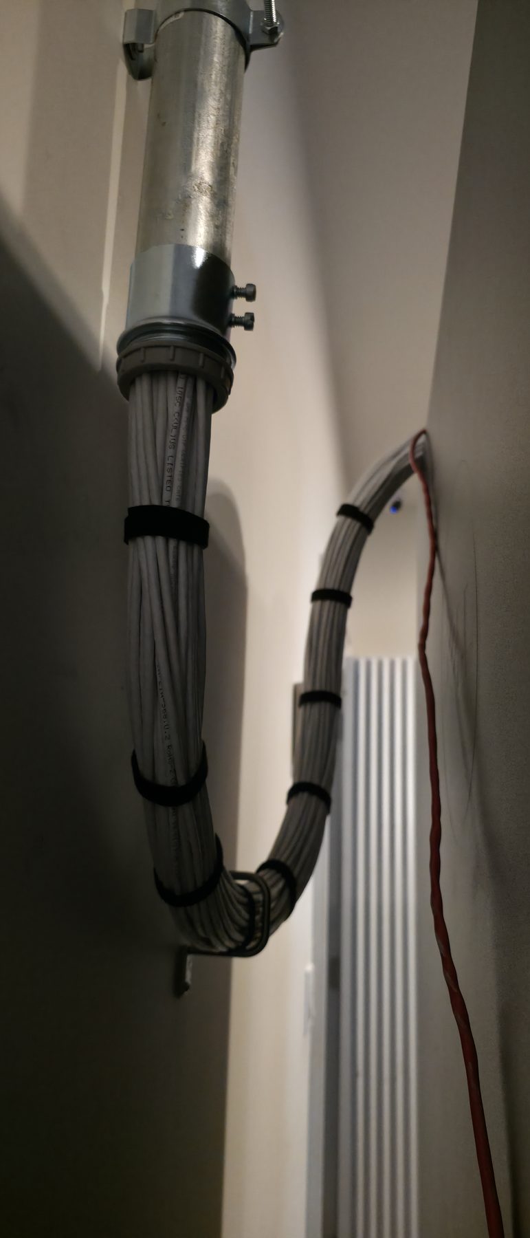 Neatly bundled structured network cabling installed by TownLink